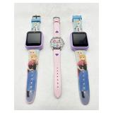 Three Disney Frozen & Princess wrist watches by