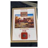 1938 "The Cherokee strip" buffalo nickel coin a