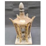 Vintage iron pagoda style outdoor / indoor lamp /