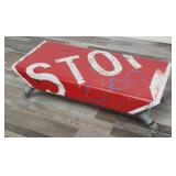 Folkart stop sign end table