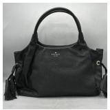 Kate Spade black leather purse with tassels