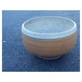 Terracotta planter, 10 1/2" h. x 17" diam.