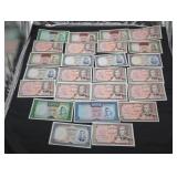 Collection of vintage Iranian (Shah) paper money