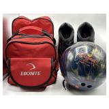 Columbia 300 bowling ball & bowling shoes in c