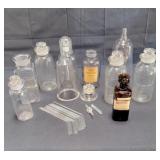Antique & vintage apothecary bottles & lab glass