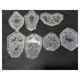 Group of Waterford Christmas ornaments.