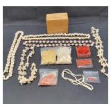 Group of sea shell necklaces & misc. pieces /