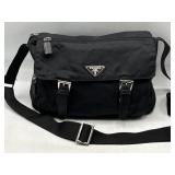 Designer style Prada black nylon purse