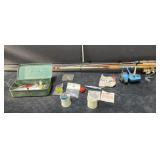 Fishing rod with tackle and contents