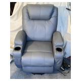 Leather power lift recliner chair