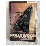 Signed Hollywood hits broadway poster board