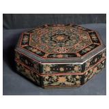 Asian lacquer sectional cover bowl
