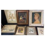 Vintage framed artwork