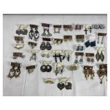 Group of costume jewelry earrings