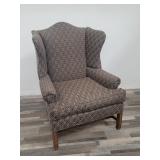 Wing back multicolor upholstered chair 33"w x