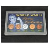 World War Two Coin Penny collection in holder