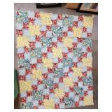 Handmade vintage quilt with birds