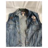 Biker jacket with patches XL