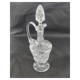 Crystal wine decanter 12"h x 4.5"diam.