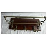 Vintage bronze wall coat hanger
