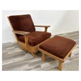 Vintage 1962 Ranch Oak rocking chair & ottoman