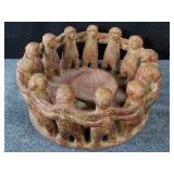 Circle of friends terra-cotta candle holder
