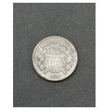 1868 Two Cent Piece Coin