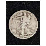 1927-S Walking liberty silver half dollar