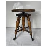 Claw foot piano stool
