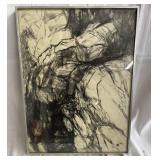 Abstract artwork signed on back