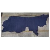 Blue leather hide box lot
