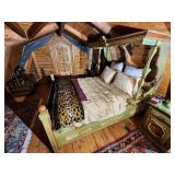 8 pieces hand-painted cherub queen size bed frame