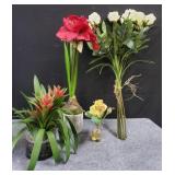 Group of artificial plants, flowers, etc. Box lot