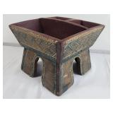 Vintage handpainted Footed bowl