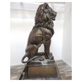Large Cast bronze lion statue