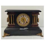 Vintage Welch wood and metal mantel clock