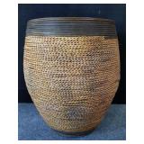 Wood & twine waste basket