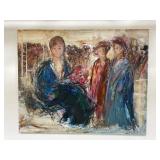 Expressionist oil painting signed JP Rousseau