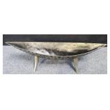 Modern oval Iron Footed bowl