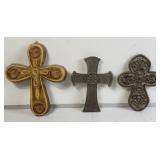 Three composite crosses box lot