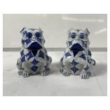Pair of vintage Gumps porcelain trinket boxes