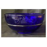 Large Cobalt blue glass bowl