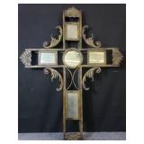 Decorative mirrored wall cross