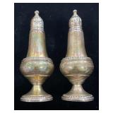 Sterling silver salt, and pepper shakers