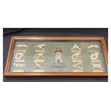 Nautical knots shadow box framed