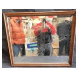 Antique dresser mirror / tape needes cleaned off