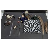 Box of Miscellaneous, lucite block, composite