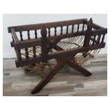 Vintage carved wood elephant saddle