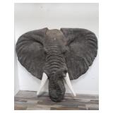 Large Fiberglass and cement coating elephant h