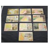 Collection of 10 antique Victorian Trade cards